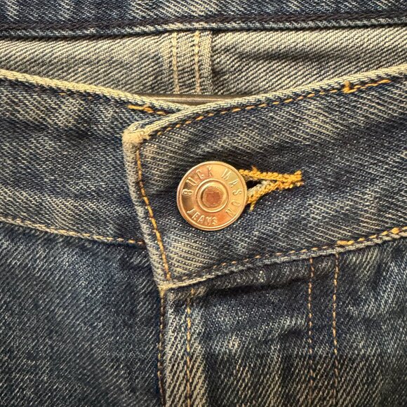 BUCK MASON Selvedge Full Saddle Jeans Mens Size 32, 13 oz Japanese Denim - Picture 5 of 5